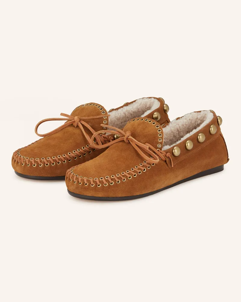 Isabel Marant Mokassins FITZA mit Nieten Cognac
