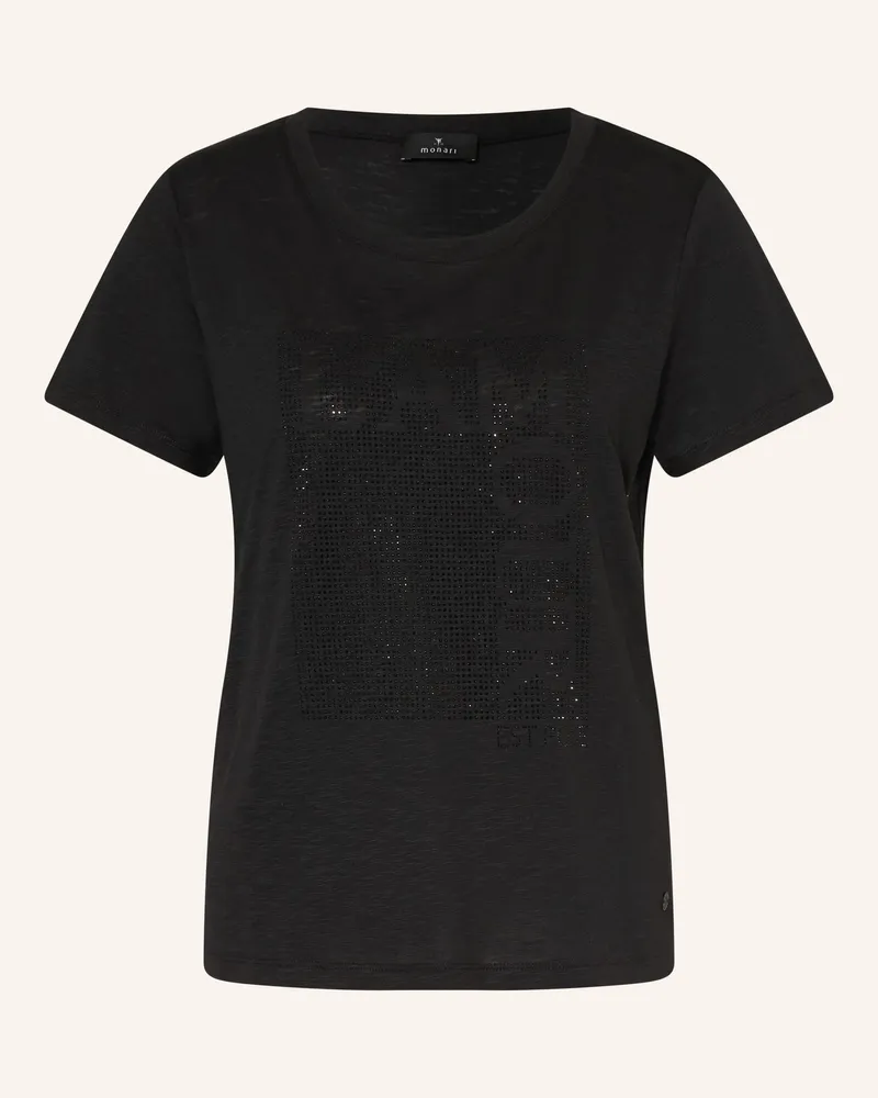 monari T-Shirt Mit Schmucksteinen schwarz Schwarz