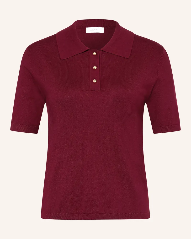 Darling Harbour Strick-Poloshirt rot Wine