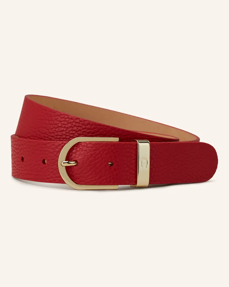 Aigner Ledergürtel Rot