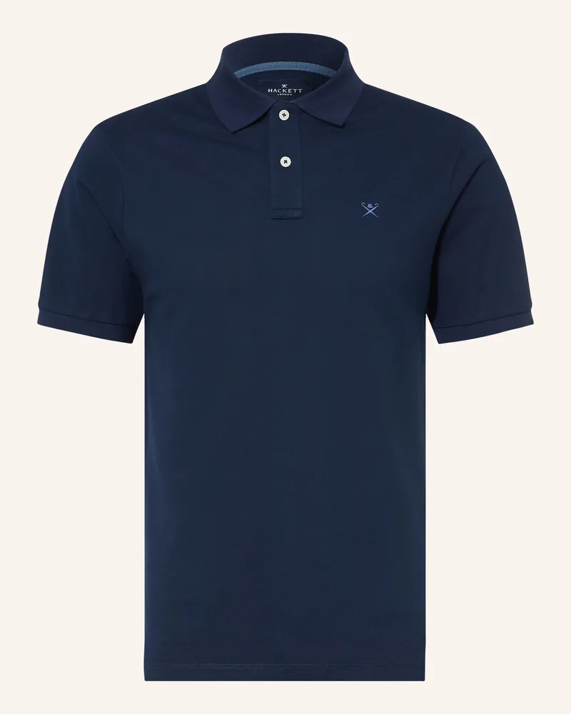 Hackett Piqué-Poloshirt Slim Fit blau Dunkelblau