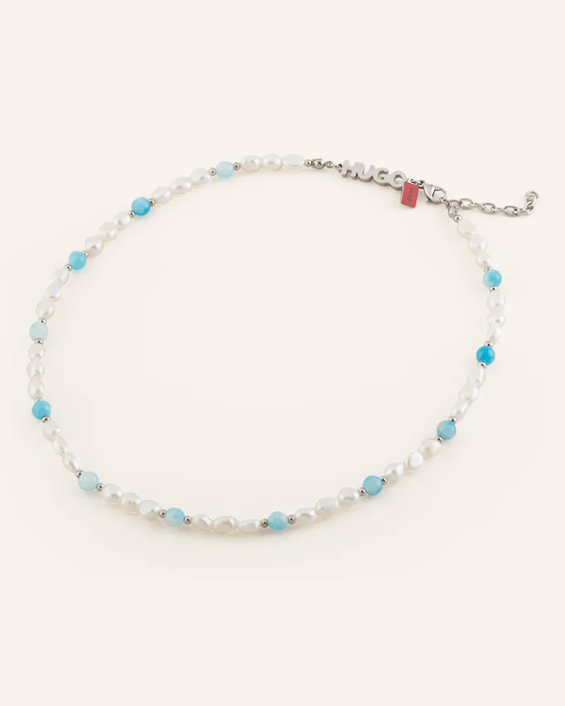 HUGO BOSS Halskette SHELLBEADS Silber