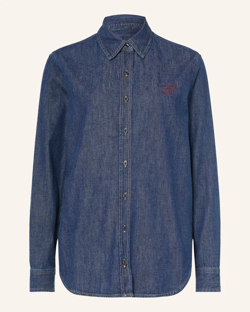 Tommy Hilfiger Jeansbluse blau Dunkelblau