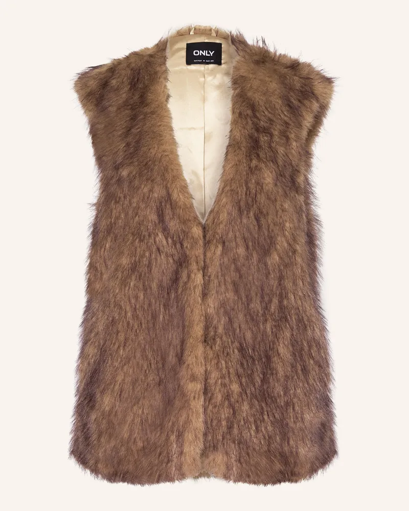 only Kunstfell-Weste braun Braun