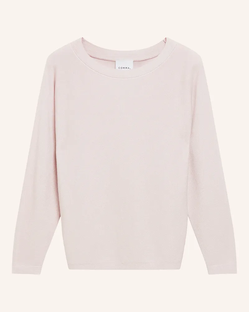 COMMA Pullover Mit Glitzergarn rosa Rosé