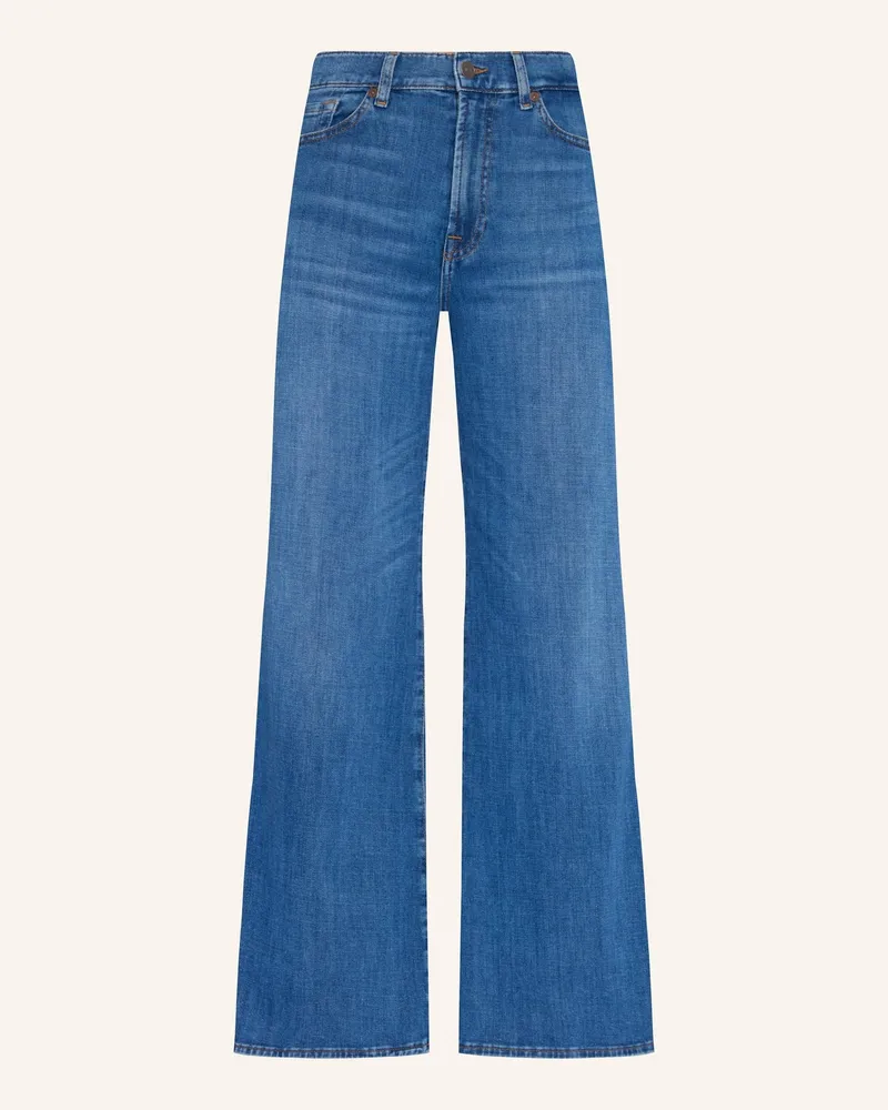 7 for all mankind Jeans LOTTA CROPPED Wide Leg Fit Blau