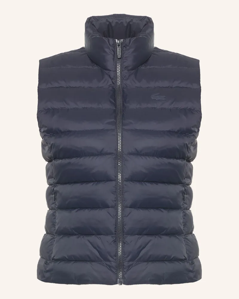 Lacoste Steppweste blau Dunkelblau