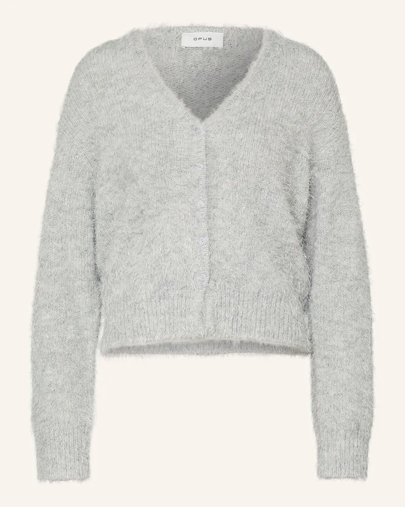 OPUS Strickjacke Diske grau Hellgrau