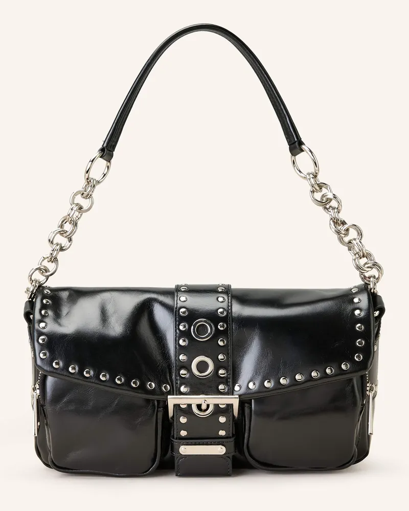 Jeffrey Campbell Schultertasche mit Nieten Schwarz