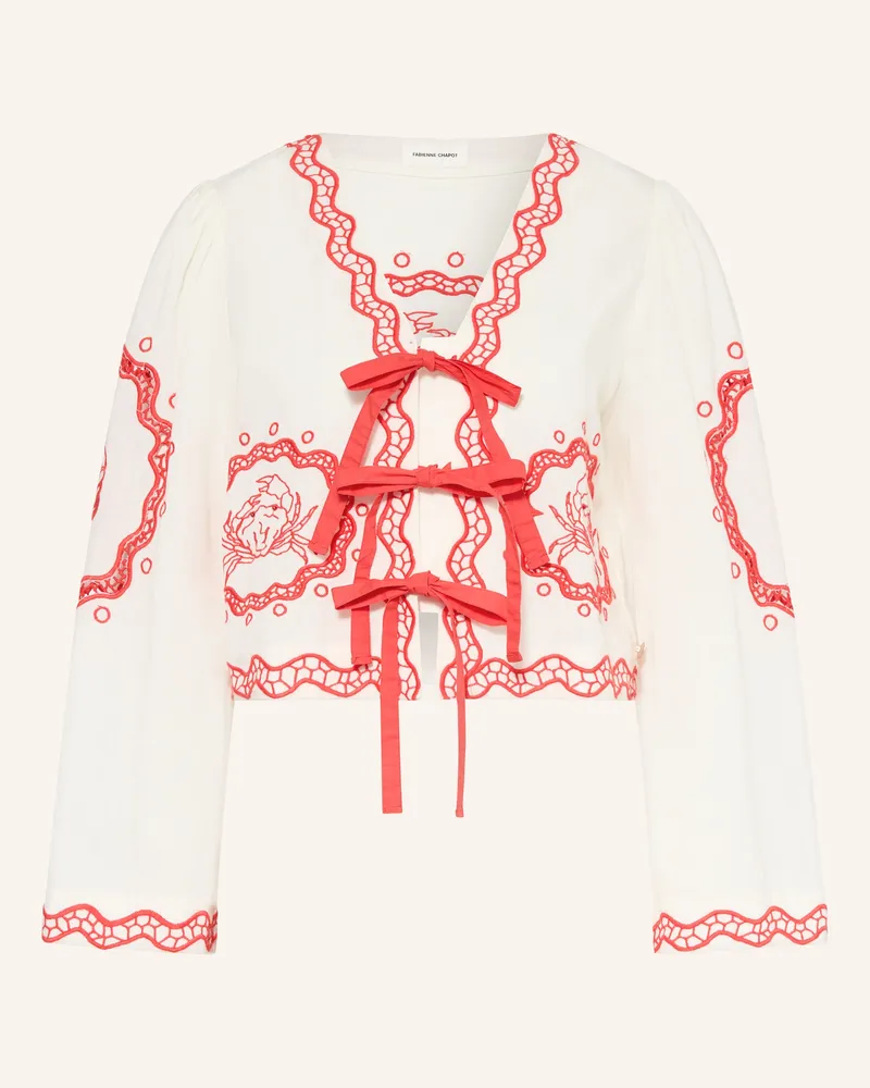 Fabienne Chapot Blusenshirt SERVIETTE mit Stickereien Ecru