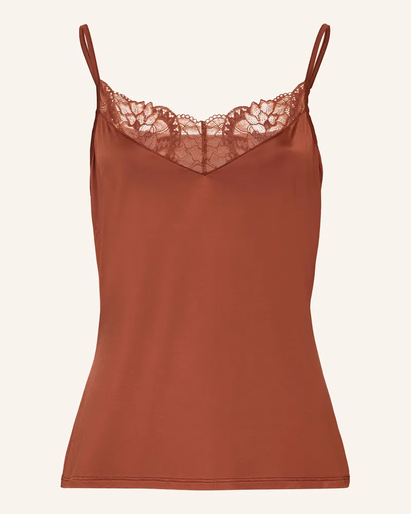 Hanro Top Azelia braun Dunkelorange