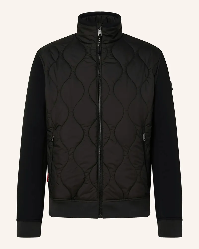 JOOP! Steppblouson Buddy Im Materialmix schwarz Schwarz