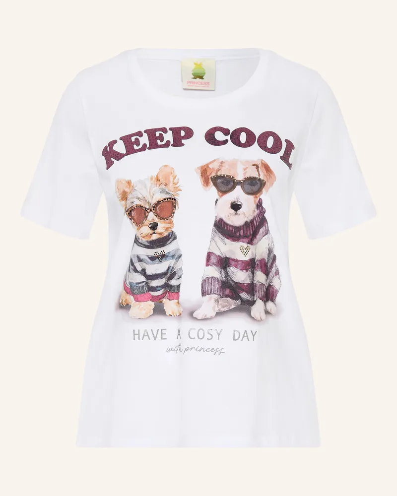 Princess goes Hollywood T-Shirt Mit Schmucksteinen weiss Weiss