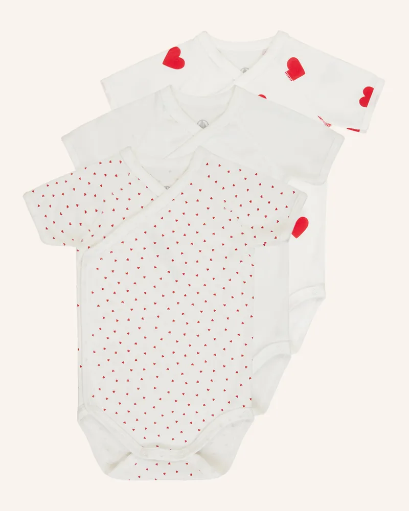 Petit Bateau 3er-Pack Bodies Weiss