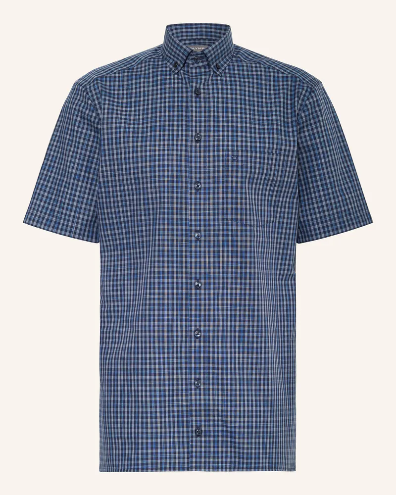 Olymp Kurzarm-Hemd Luxor Comfort Fit blau Dunkelblau