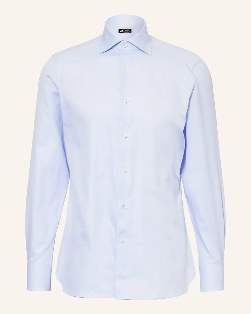 Ermenegildo Zegna Hemd Slim Fit blau Hellblau