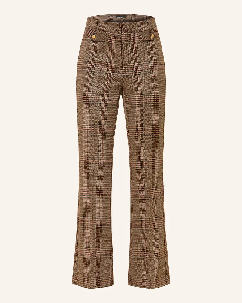 Cambio Bootcut-Hose Fleur Cropped braun Dunkelbraun