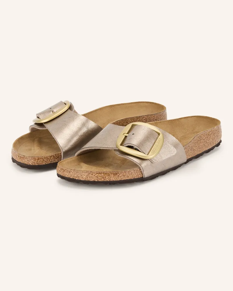 Birkenstock Pantoletten Madrid Big Buckle braun Taupe