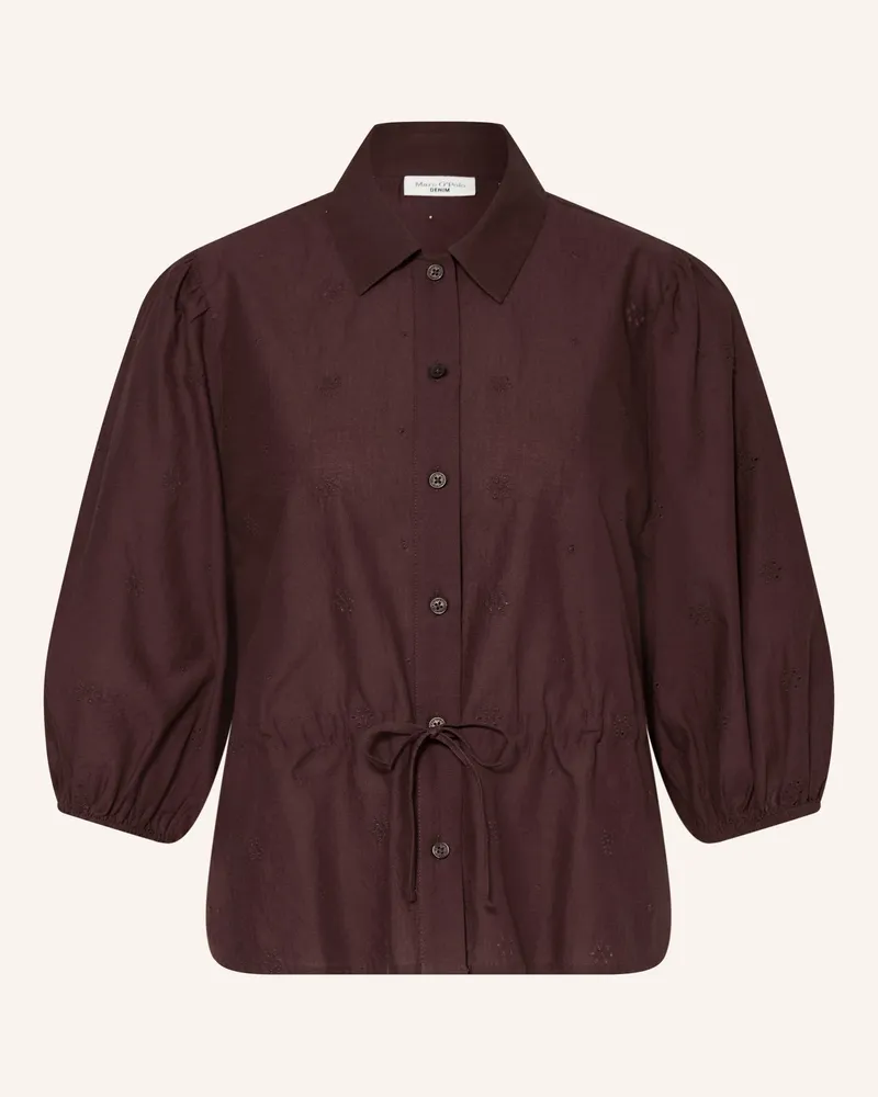 Marc O'Polo Blusenshirt Mit 3/4-Arm rot Dunkelrot