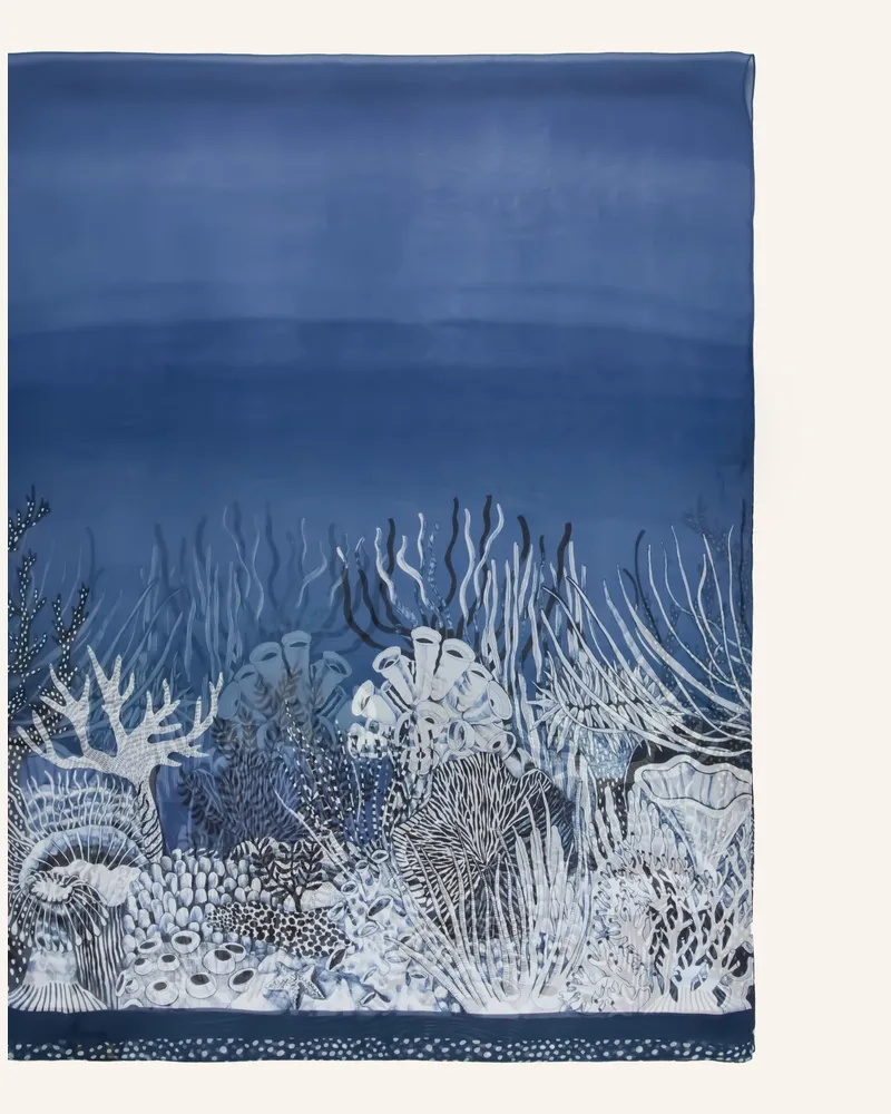 Barbieri Seidenschal Blau