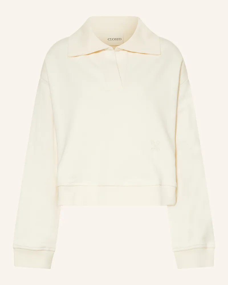 Closed Sweat-Poloshirt Weiss