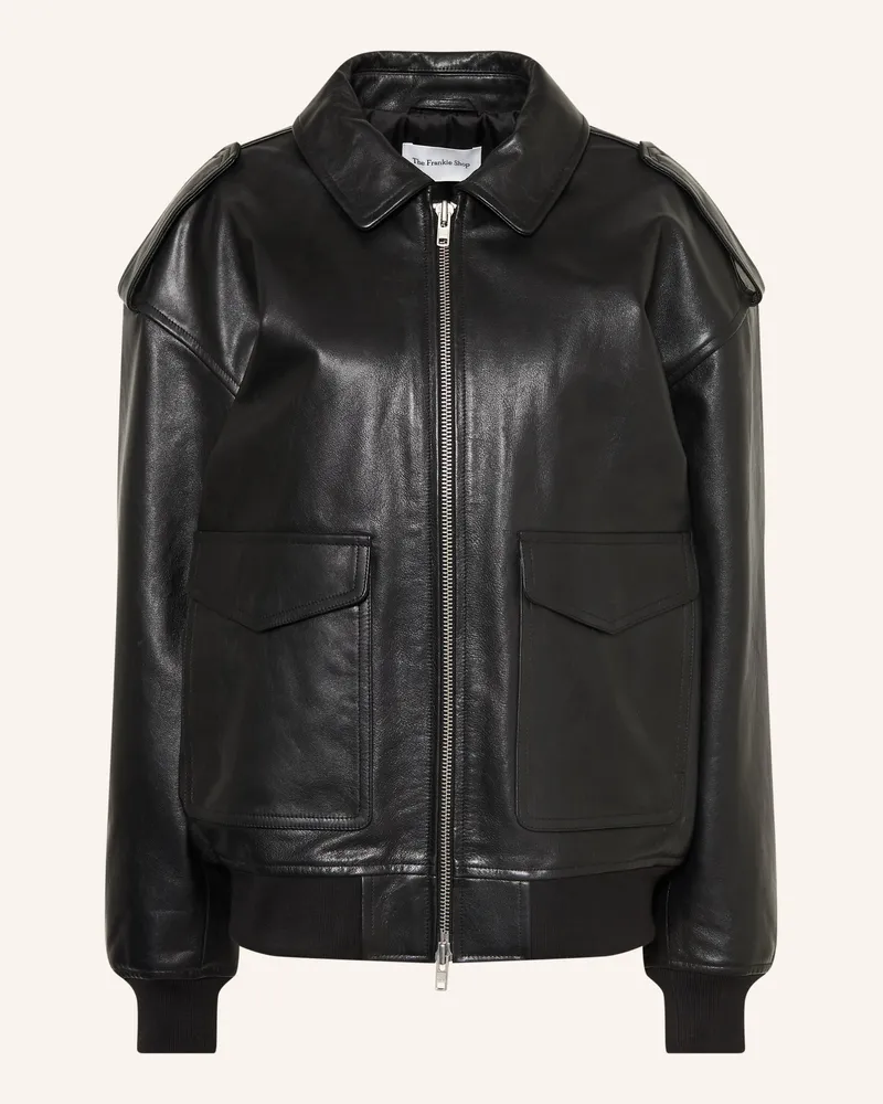 FRANKIE Shop Oversized-Lederblouson VIPER Schwarz