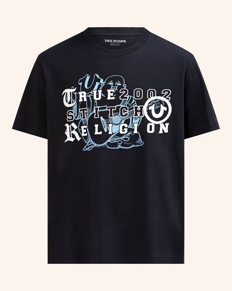 True Religion T-Shirt Buddha Letters weiss 