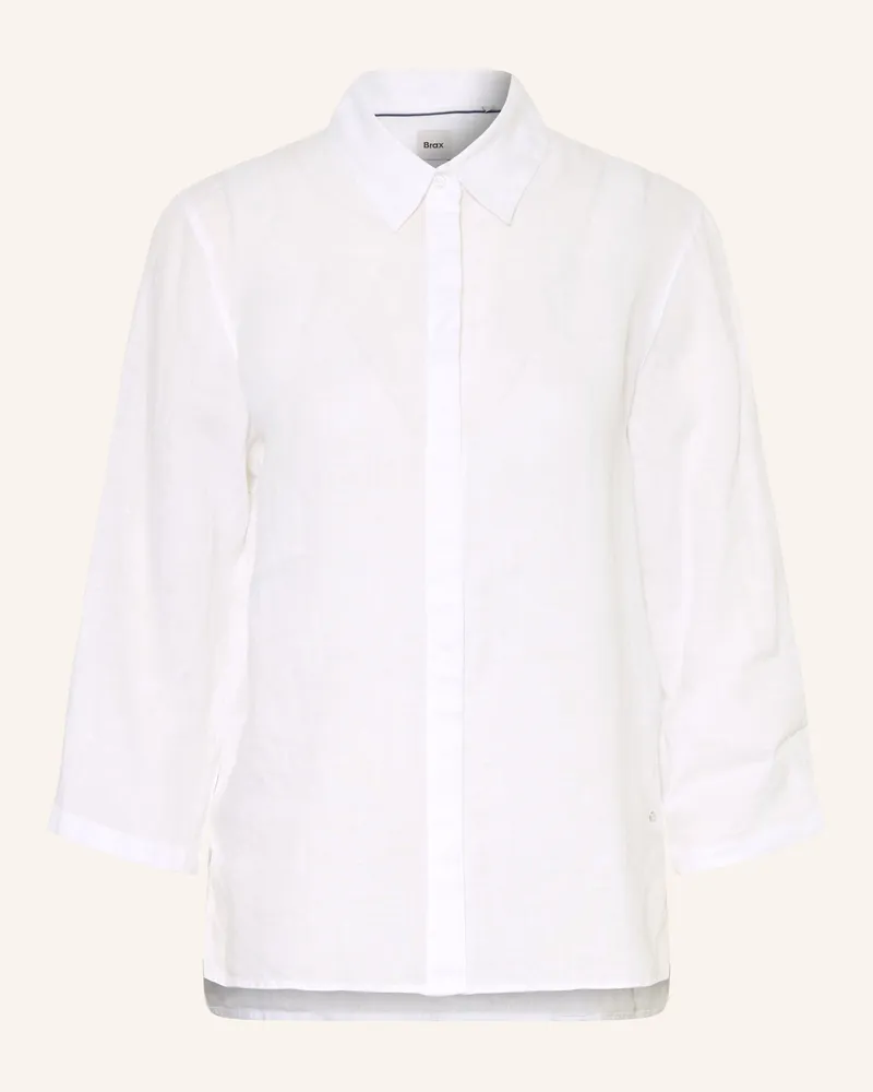 Brax Hemdbluse Vicki Aus Leinen Mit 3/4-Arm weiss Weiss