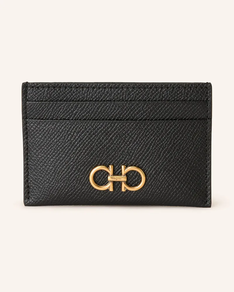 Ferragamo Kartenetui Gancini schwarz Schwarz