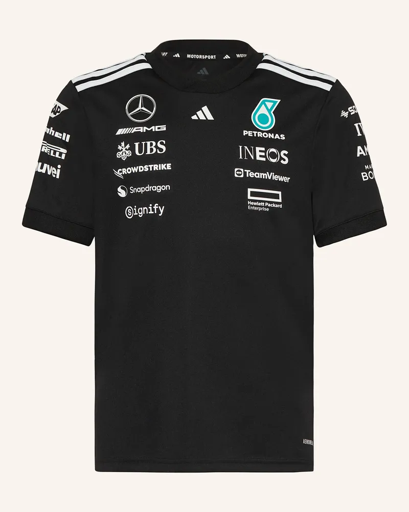 adidas T-Shirt MERCEDES - AMG PETRONAS FORMULA ONE TEAM DRIVER Schwarz