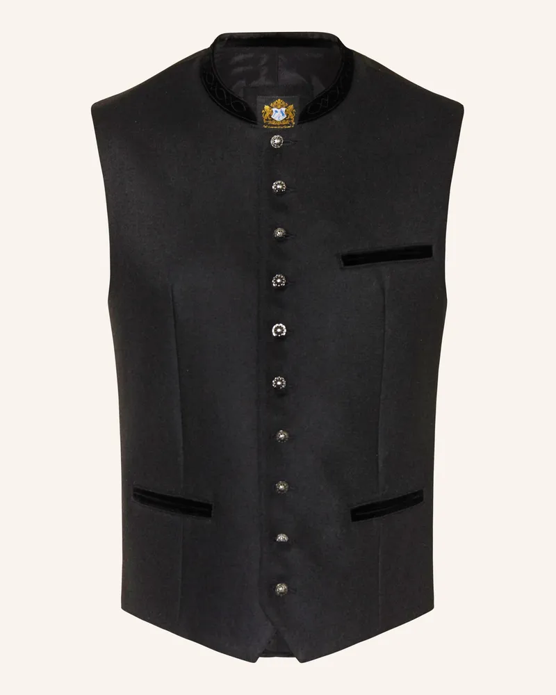 Hammerschmid Trachtenweste Manuel Extra Slim Fit schwarz Schwarz