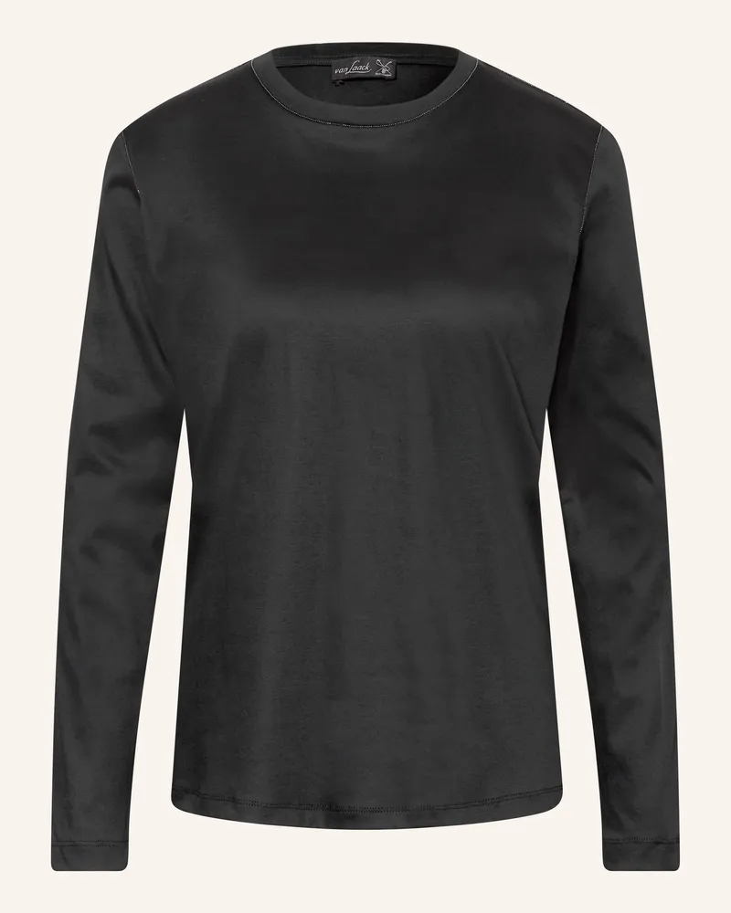 van Laack Longsleeve Vl-Mella-pb1 Mit Schmucksteinen schwarz Schwarz