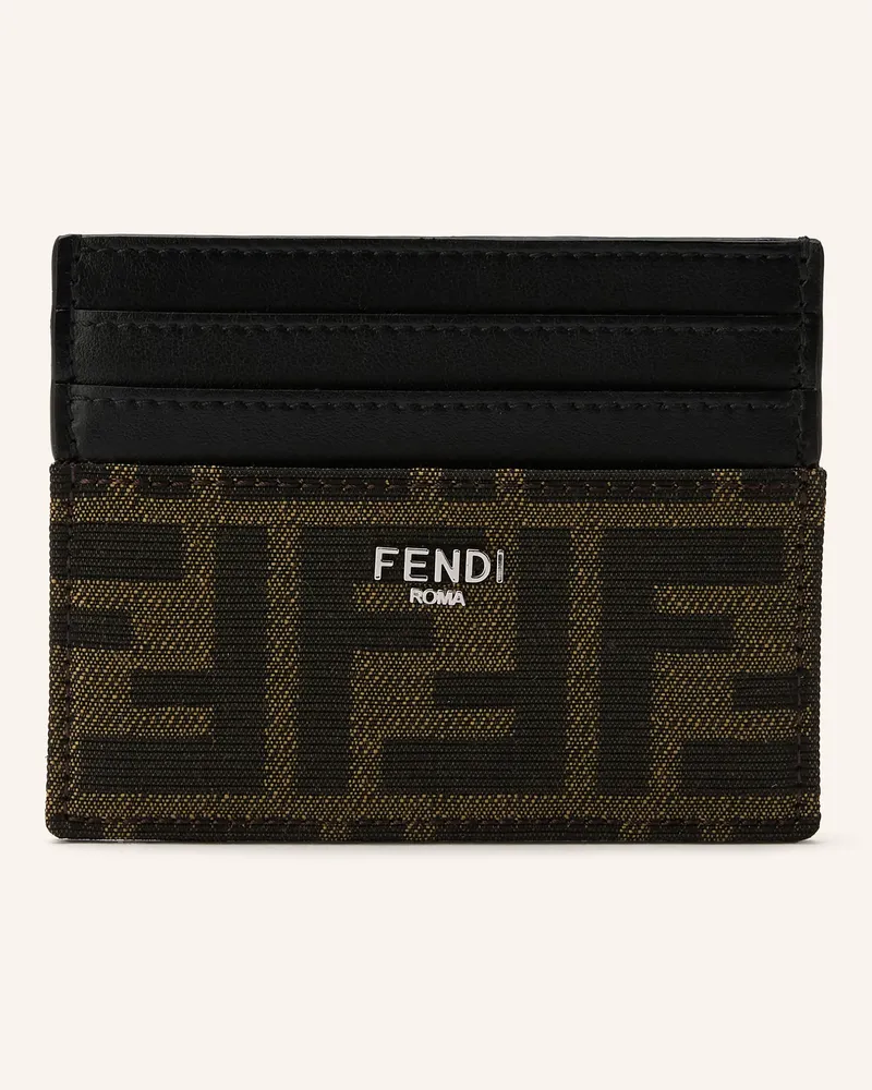 Fendi Kartenetui braun Schwarz