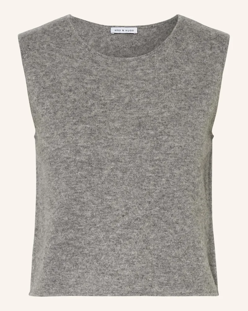 Mrs & HUGS Stricktop mit Cashmere Grau
