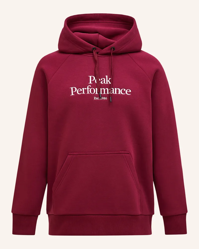 Peak Performance Kapuzensweatshirt Rot