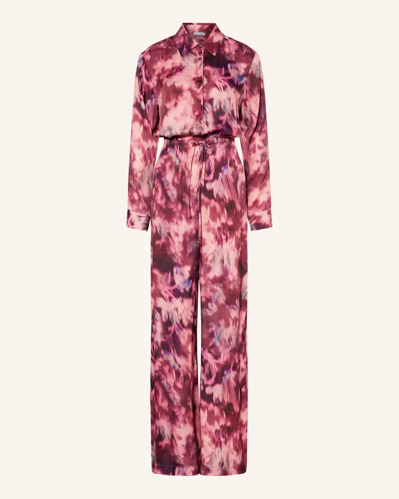 Mrs & HUGS Jumpsuit aus Satin Burgundy