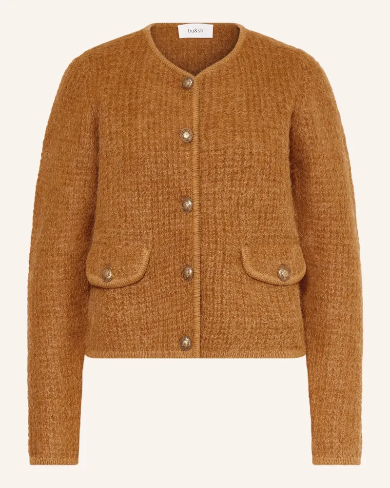 ba&sh Strickjacke Harry Mit Alpaka braun Cognac