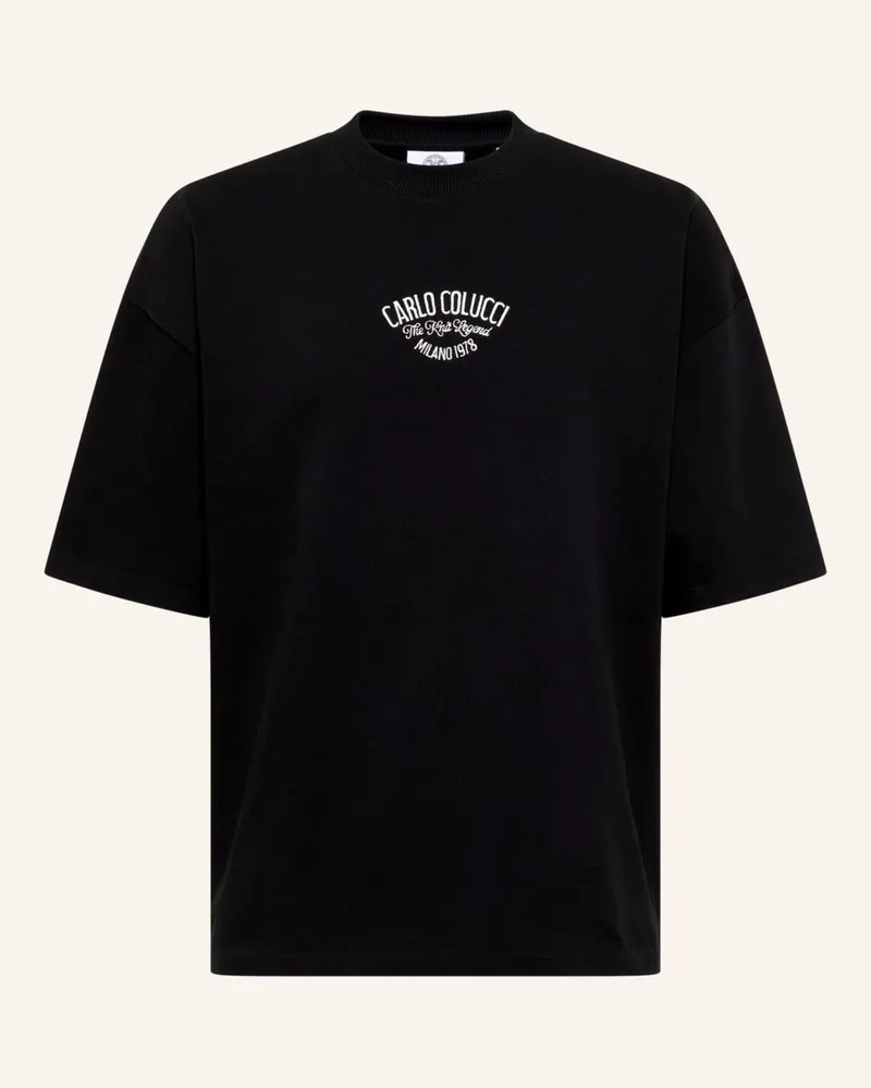 Carlo Colucci T-Shirt - The Knit Legend Felici schwarz Schwarz