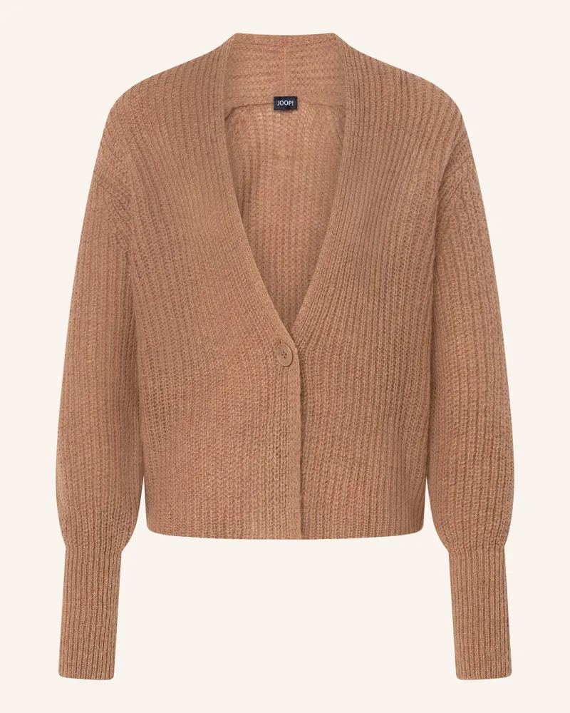 JOOP! Strickjacke Kanna Mit Alpaka braun Cognac