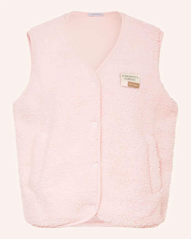 Darling Harbour Teddyfell-Weste Rose