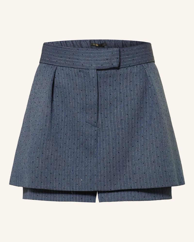 Maje Skort mit Schmucksteinen Blaugrau