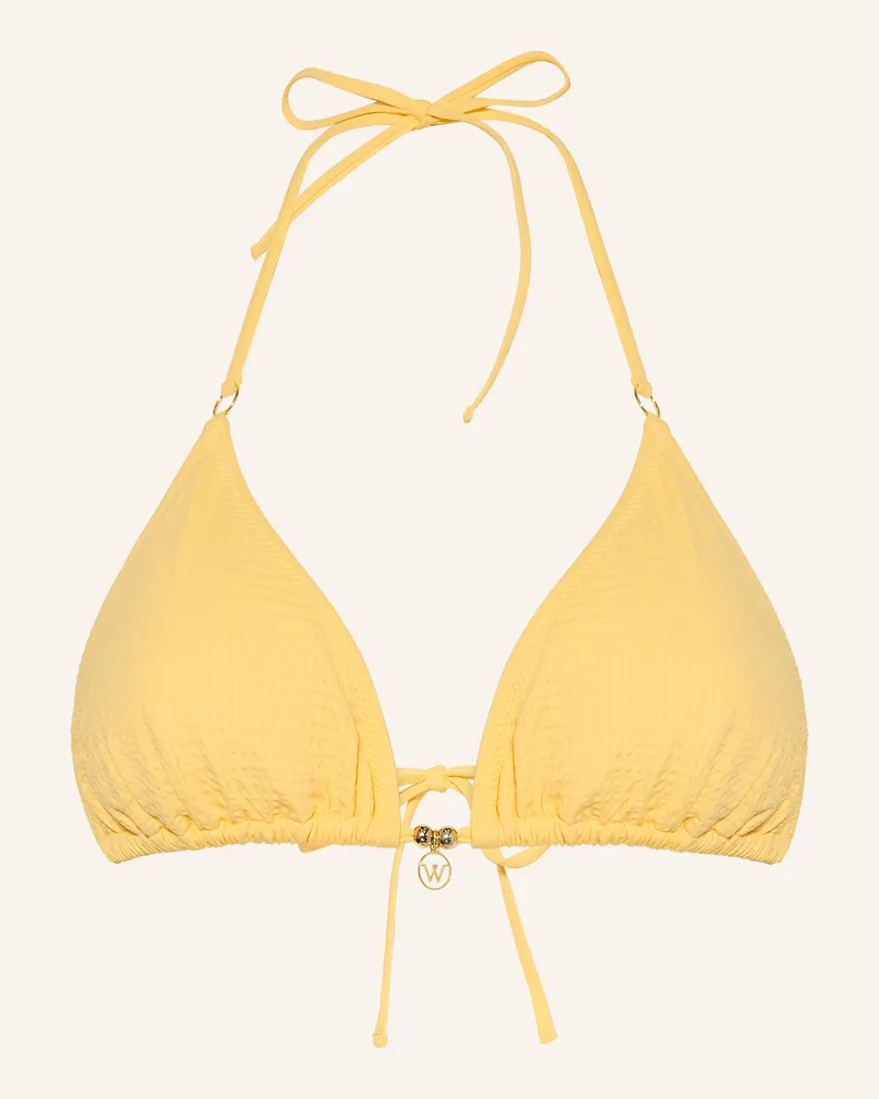 watercult Triangel-Bikini-Top Suntouched Solids gelb Hellgelb