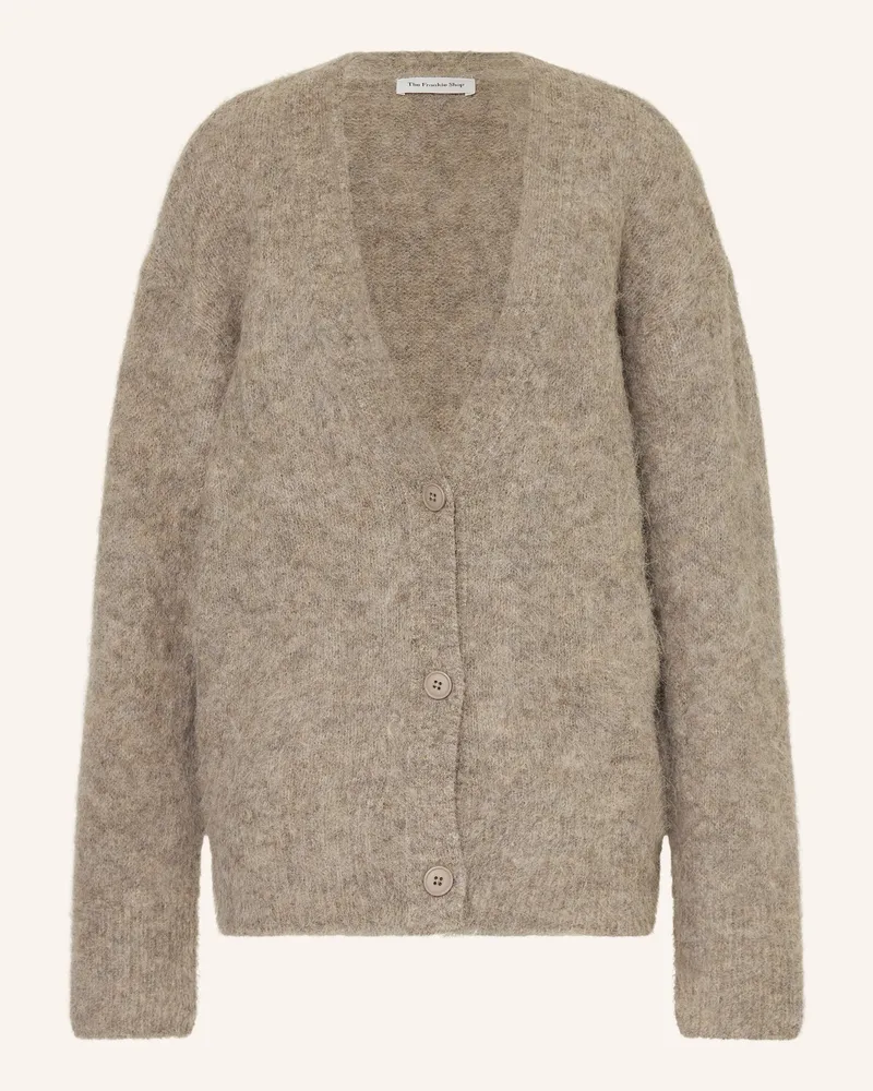 FRANKIE Shop Strickjacke ELLAND aus Alpaka Taupe