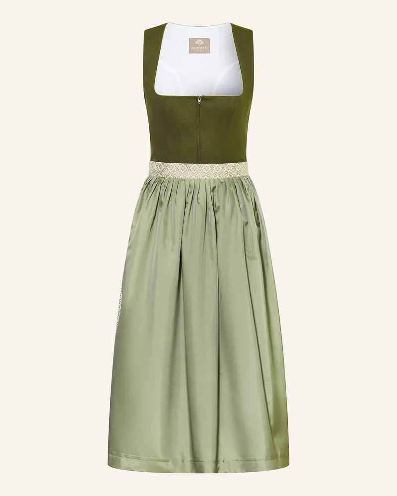 Berwin & Wolff Dirndl mit Leinen Dunkelgrün