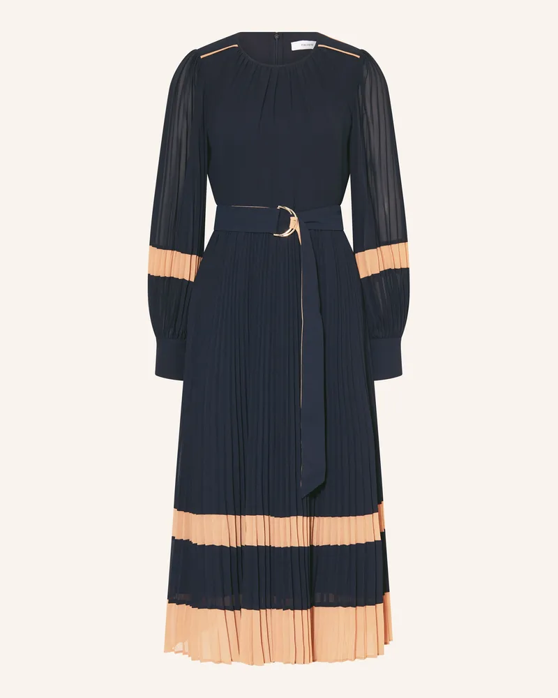 Reiss Kleid TORI mit Plissees Dunkelblau