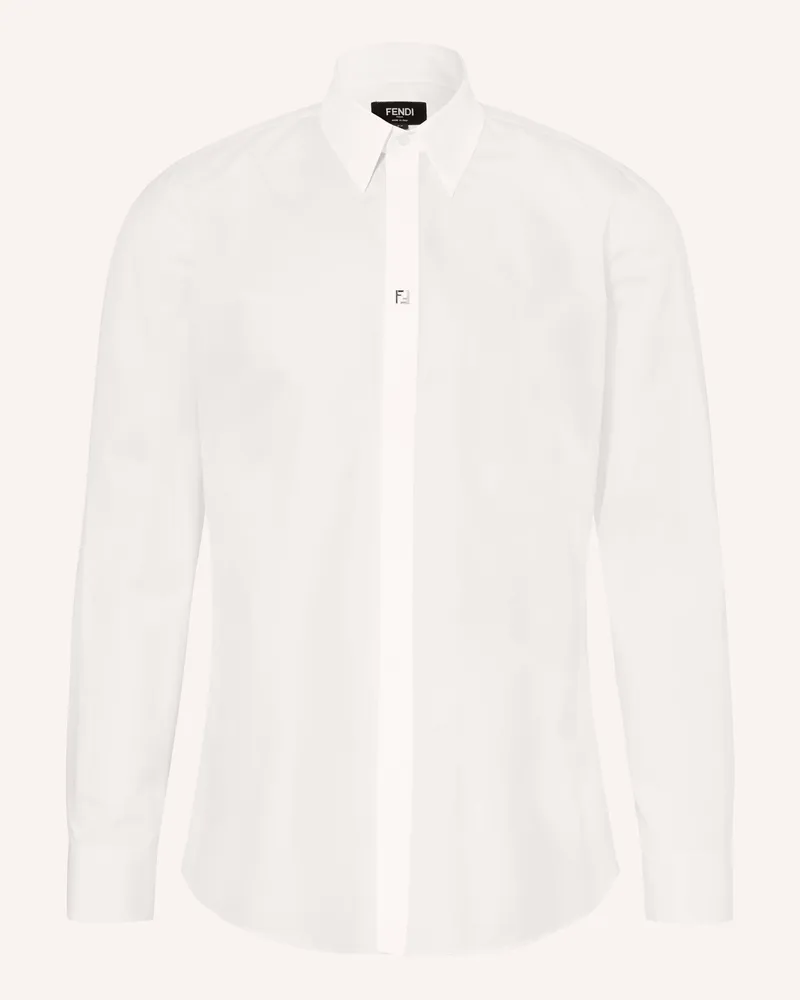 Fendi Hemd Regular Fit weiss Weiss