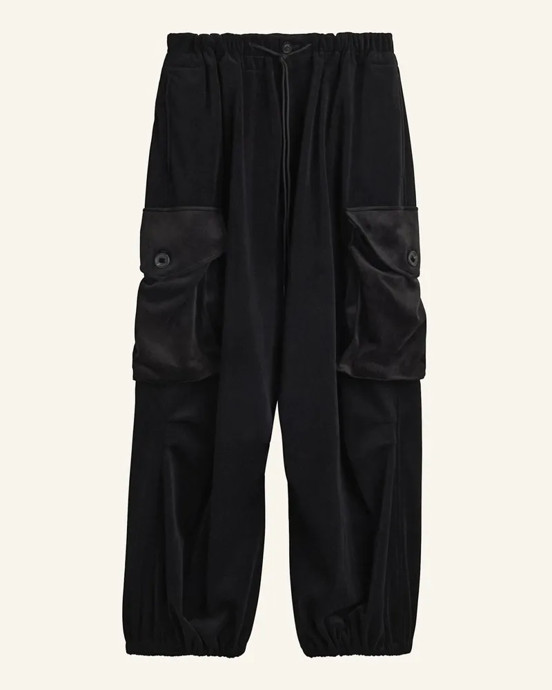 Y-3 Y-3 Cargohose, Cordsamt schwarz Schwarz