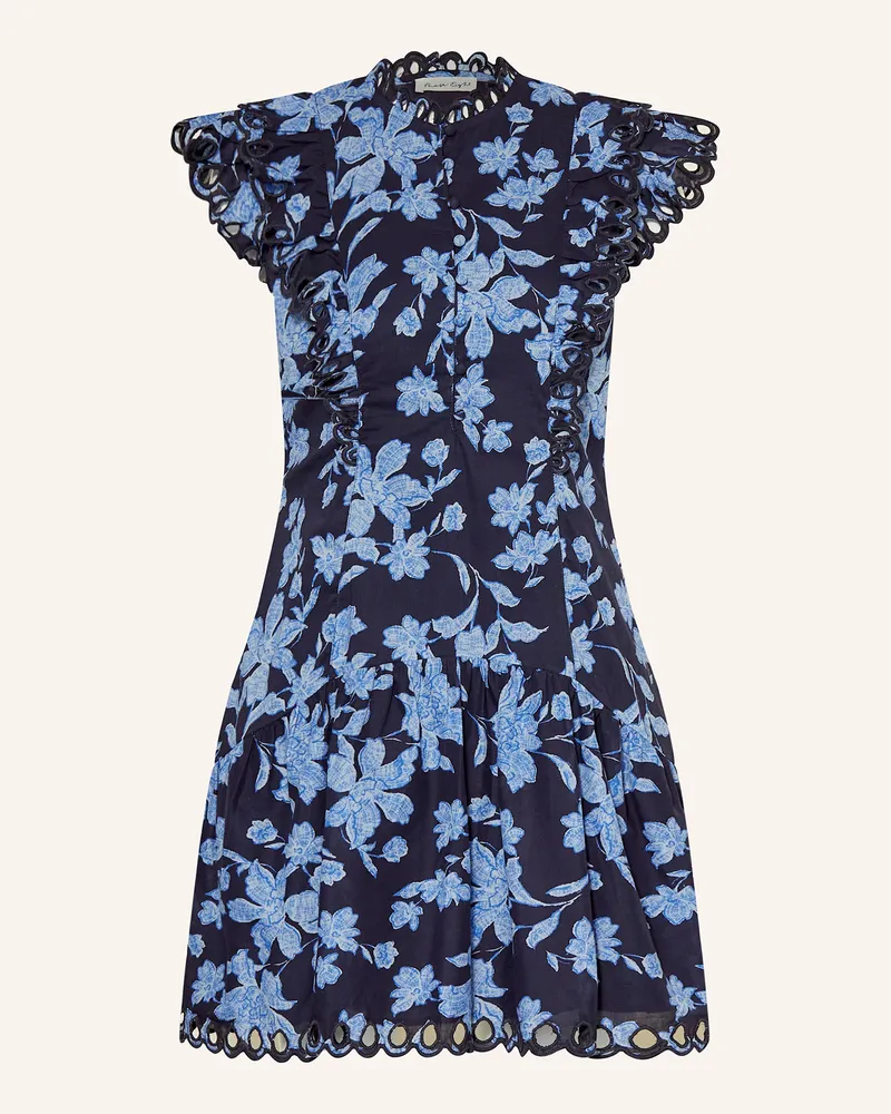Phase Eight Kleid CARALINE mit Rüschen und Lochspitze Dunkelblau