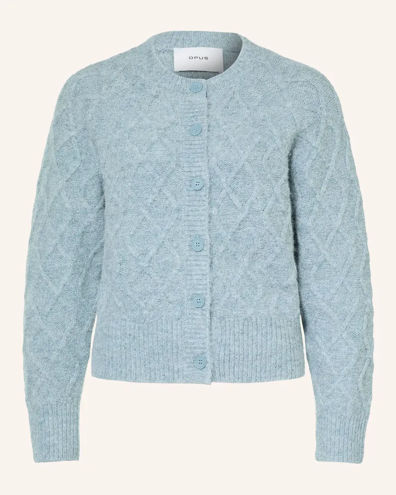 OPUS Strickjacke Dable gruen Blaugrau