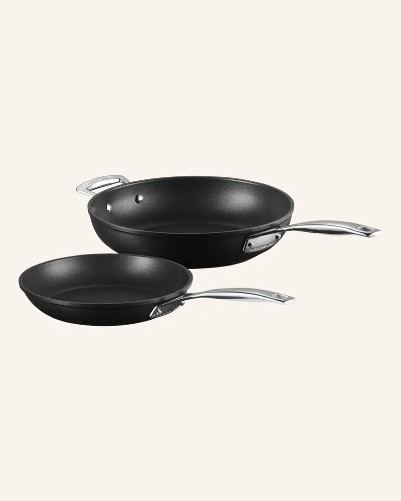 Le Creuset 2er-Set Pfannen schwarz Schwarz